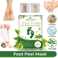 Aliver Exfoliating Foot Peel MASK Soft Feet Hard Dead Skin Remover Smooth Socks Tea Tree Natural Treatment