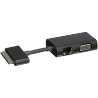HP Dock Connector to Ethernet and VGA Adapter HD-15 and RJ-45  (RJ45/VGA) to 70-pin dock connector