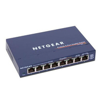 Netgear Ethernet Switch Home Office Network GS108 Prosafe 8-Port Gigabit