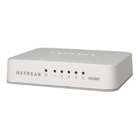 Gigabit Ethernet Switch Unmanaged 5-Port Energy-efficient Netgear GS205-100AUS