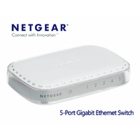Network Switch 5-Port Netgear GS605AU 10/100/1000 Gigabit Desktop