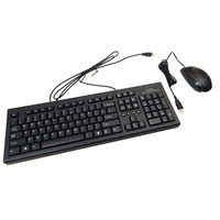 HP USB Essential Keyboard and Optical Mouse Kit Desktop Combo, Black
