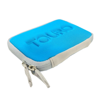 2.5" External Hard Drive Case Soft Carrying Travel for HDD SSD Portable Protection Box Organizer Cable Bag Blue