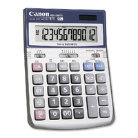 Business Calculator  Canon HS-1200TS Desktop 12 Digit Large LCD TAX Dual Powered with Tax Functions