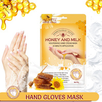 Aliver Soft Hand Mask Gloves Collagen Cream Skin Moisturizing Peel Spa Hydrating Dry Cracked Honey Milk, pair