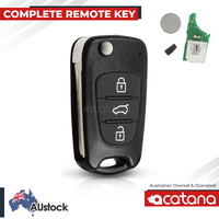 2x For Hyundai i30 2008 - 2013 3 Button Remote Flip Key ID46 433 MHz Transponder
