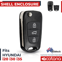 3 Button Remote Flip Car Key Shell for Hyundai i20 i30 ix35 Replacement Case Fob