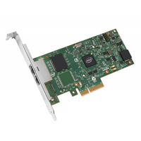 Intel Dual Port Gigabit Server Adapter, I350-T2, PCIe v2.0, Rj-45 Copper, Low Profile&Full Height, VMDq, BLK|1