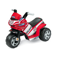 Peg Perego Kids Electric Motorbike Mini Ducati Tricycles with 6V/25W Engine, Red