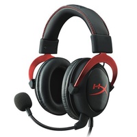 Kingston HyperX Cloud II Gaming Headset with built-in DSP sound card, for PC & PS4, Black/Red