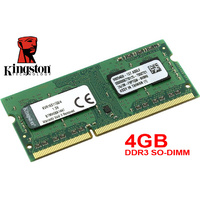 Kingston 4GB DDR3 1600MHz PC3-12800 SODIMM, 1.5V, CL11, 204-Pin, Non-ECC, Unbuffered Notebook Memory Module