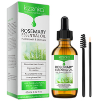 Kizenka 60ml Pure Rosemary Essential Oil Anti Hair Loss Growth Treatment Regrow Dry Scalp Kit Natural Stimulate Aromatherapy Body Massage