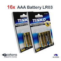 16x AAA Battaries Battery 1.5V Alkaline Using LR03 Professional Power Tinko