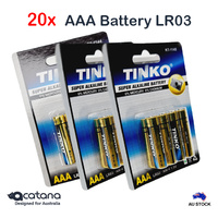 20x AAA Batteries Battery 1.5V Alkaline Using LR03 Professional Power Tinko