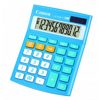 Canon LS-120VII Blue 12-digit Basic Office MIni Desktop calculator, dual powered