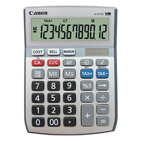 Canon LS121TS 12 Digit Desktop Calculator, Tax & Business, Solar & Battery Dual Power