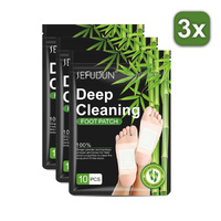 Lovelys Detox Foot Patches Toxin Removal Pads Natural Plant Sticky Adhesive Deep Cleansing Feet Slimming Body, 10pcs