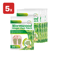 Lovelys Wormwood Ginger Detox Foot Patches Natural Plant Toxin Removal Sticky Adhesive Pads Cleansing, 16pcs