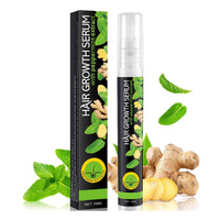 Lovelys Natural Hair Growth Serum Spray Anti Hair Loss Oil Ginger Scalp Regrowth Care Moisturizing Peppermint, 10ml