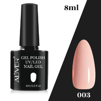 Aliver Color Gel Nail Polish Art Lacquer Manicure No Wipe Top Base Coat 8ml UV