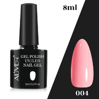 Aliver Color Gel Nail Polish Art Lacquer Manicure No Wipe Top Base Coat 8ml UV