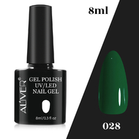 Aliver Color Gel Nail Polish Art Lacquer Manicure No Wipe Top Base Coat 8ml UV