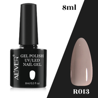 Aliver Color Gel Nail Polish Art Lacquer Manicure No Wipe Top Base Coat 8ml UV Varnish