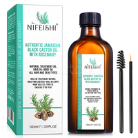 NIFEISHI Natural Jamaican Black Castor Oil Rosemary Hair Treatment Growth Care Dry Scalp , 100ml