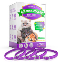 Oimmal Calming Collar for Cats 4 Pack Pheromone Relief Anxiety Stress Adjustable Size