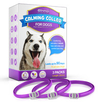 Oimmal Adjustable Calming Collar for Dogs, 3PCS per Pack