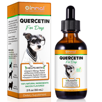 oimmal Quercetin for Dogs Allergy Relief Immune Care Health Support Supplements Drops, 60ml