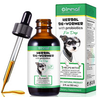 Oimmal Dog Dog Anti-Worm Natural De-Wormer Liquid Probiotics Worm Prevention Drops 60ml