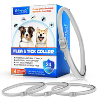 Oimmal Pet Dogs Adjustable Protection Flea Tick Collar Mosquito Repellent Prevention (24 MONTH, PACK OF 4 COLLARS)