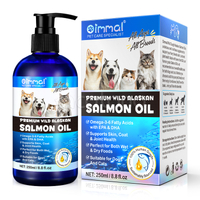 oimmal Pet Salmon Oil Dogs Cats Omega 3 Fish Oil Skin Coat Health Care Support Natural, 250ml