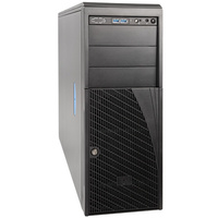 Intel P4000G Family Server Pedestal Chassis 4U size for 2 CPU configuration, with 4x Fixed 2.5" or 3.5" HDD bay, Power Supply NOT included