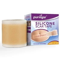 Purvigor Silicone Gel Tape Scar Removal Self Adhesive Efficient Scar Removal Patch Tapes 1.5m