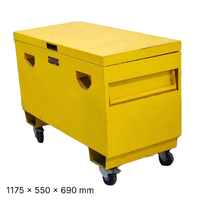Rolling Tough Box Site Box Heavy Duty Tool Box Case Chest Storage Toolbox Wheels
