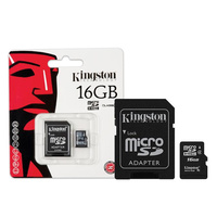 Kingston 16GB MicroSD Memory Card SDHC Class 4 with SD Adapter