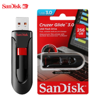 256GB USB 3.0 Flash Drive SanDisk Cruzer Glide CZ600 Black SDCZ600-256G-G35