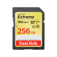 SD Memory Cad SanDisk Extreme 256GB SDXC 150MB/s U3 V30 SDSDXV5-256G-GNCIN