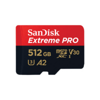 microSD Memory Card 512GB microSDXC SanDisk Extreme PRO UHS-I A2 170MB/s SDSQXCZ-512G-GN6MA