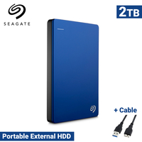 Portable External HDD Hard Drive Seagate Backup Plus Slim 2TB 2.5" USB 3.0 Blue