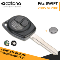 Complete Remote Car Key Fits Suzuki Swift 2005 2006 2007 2008 2009 2010 2 Button