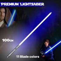Silver Hand Lightsaber Laser Light Saber Sword Metal 100cm RGB 11 Colors