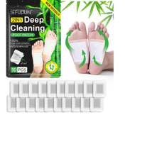 Detox Foot Patches Pads Natural plant Ginger Extra Toxin Removal Sticky Adhesive, 10 pcs