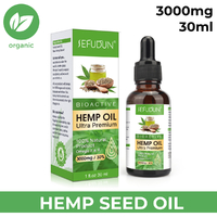 Pure Hemp Seed Oil Drops Pain Relief Stress Sleep Pure 3000mg Organic Extract