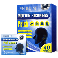 Sefudun Motion Sickness Patch 40 pathces Travel Anti Nausea Safe & Effective Car, Sea, Aeroplan Pads