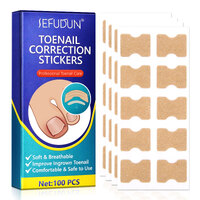 SEFUDUN Ingrown Nail Correction Patch Glue Free Toenail Sticker Toe Patches Foot Treat, 100 pcs