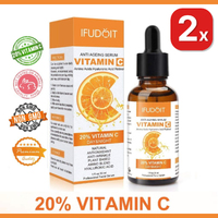 2pcs Vitamin C Face Serum Hyaluronic Acid Anti Ageing Aging Wrinkle Collagen AU
