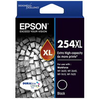 Epson 254XL Extra High Capacity DURABrite Ultra Black ink - WF-3620, WF-3640, WF-7610, WF-7620